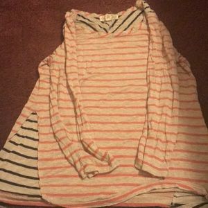 Pink rose distressed top